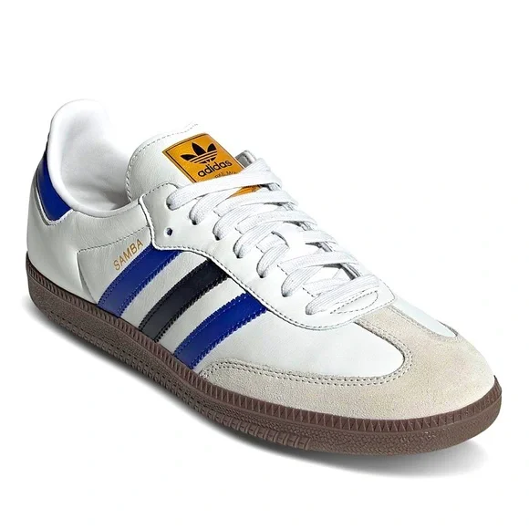 💙 ADIDAS SAMBA CRYSTAL WHITE BLUE 💙 - Picture 1 of 4